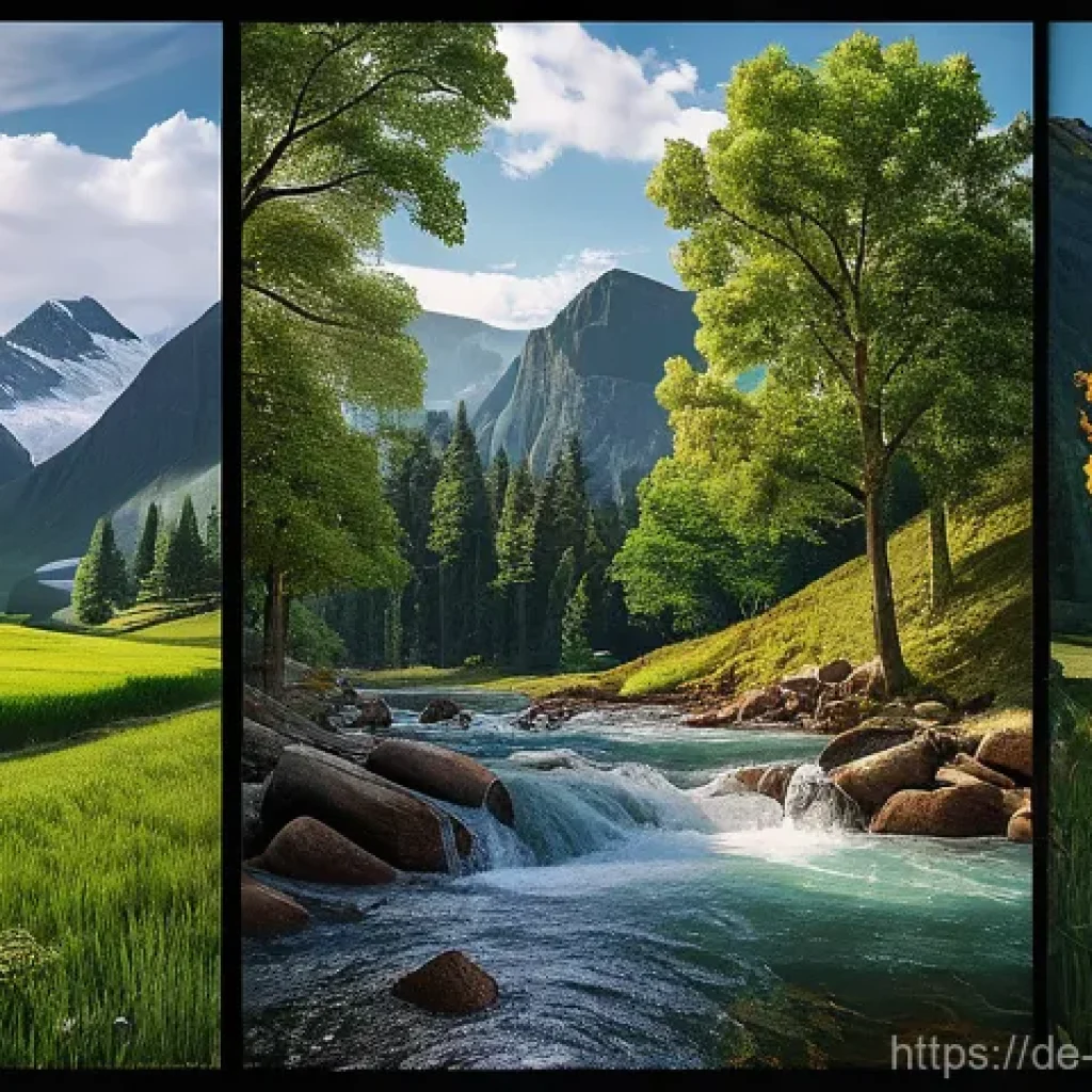 녹색산업 분야 실무 사례 공유 - Here are three detailed image prompts: