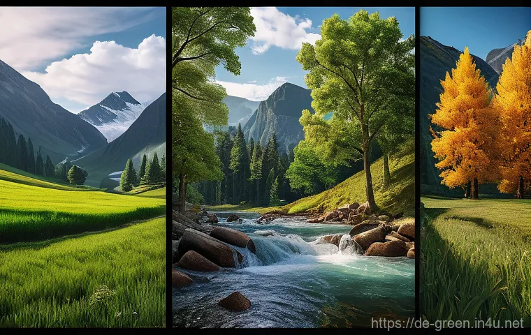 녹색산업 분야 실무 사례 공유 - Here are three detailed image prompts:
